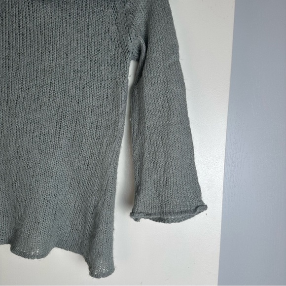 Wooden Ships Antro Grey Mohair Blend CowlNeck Sweater W/Wooden Button Detail M/L - Picture 7 of 15